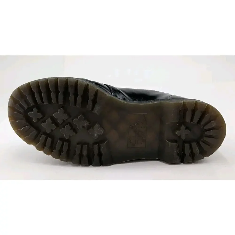 Dr. Martens Ramsey Smooth Leather Creepers Black/White Interlace Size 7 Mens/8 W
